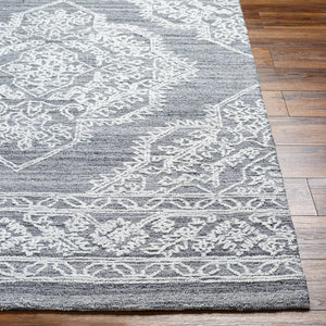 Livabliss Piazza Hand Tufted Traditional Accent Rug Recycled Pet Yarn for Entryways and Bedrooms White, Gray 2' x 3' PZZ2301-23