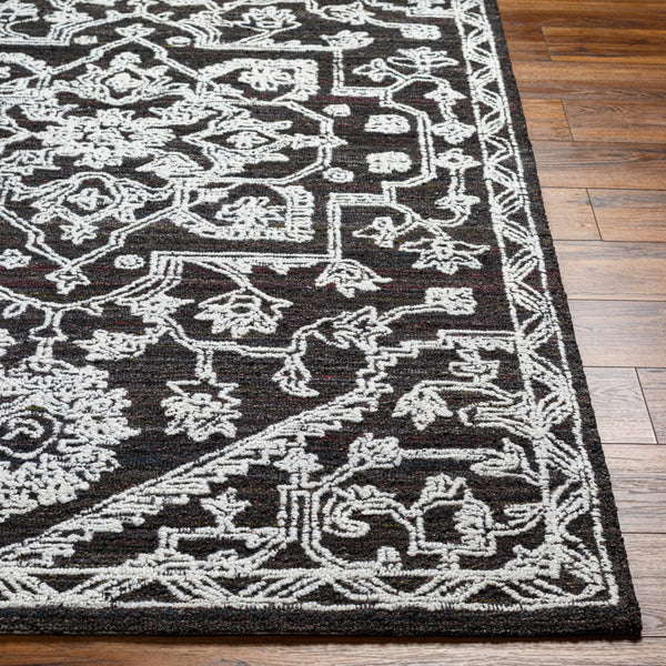 Livabliss Piazza Hand Tufted Geometric Area Rug Eco Friendly Pet Yarn Traditional Accent White, Charcoal 2' x 3' PZZ2302-23