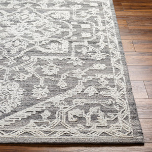 Livabliss Piazza Hand Tufted Geometric Accent Rug Sustainable Pet Yarn Entryway or Reading Nook White, Charcoal 2' x 3' PZZ2303-23