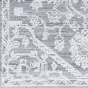 Livabliss Piazza Hand Tufted Geometric Accent Rug Sustainable Pet Yarn Entryway or Reading Nook White, Charcoal 2' x 3' PZZ2303-23