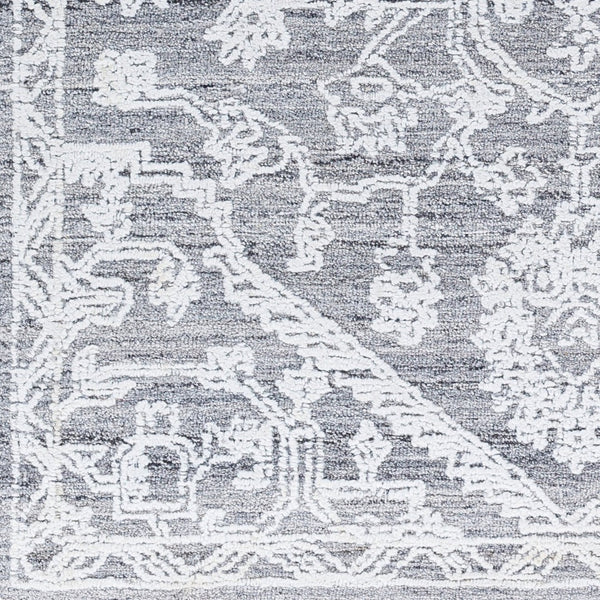 Livabliss Piazza Hand Tufted Geometric Accent Rug Sustainable Pet Yarn Entryway or Reading Nook White, Charcoal 2' x 3' PZZ2303-23