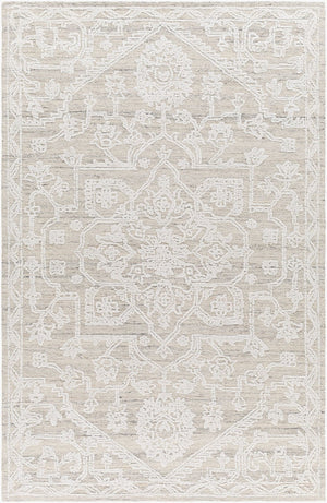 Livabliss Piazza Hand Tufted Geometric Area Rug Artisan Crafted with Recycled Pet Yarn White, Beige 2' x 3' PZZ2304-23