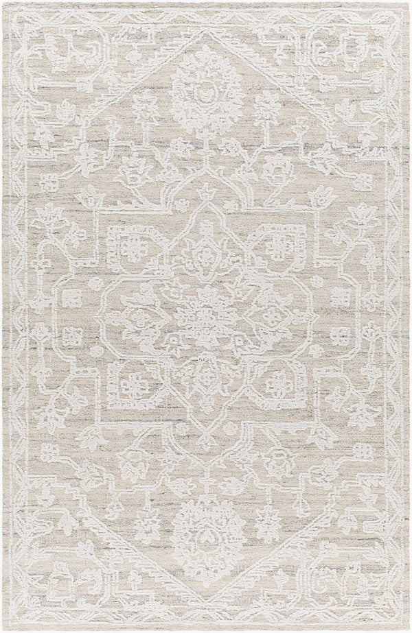 Livabliss Piazza Hand Tufted Geometric Area Rug Artisan Crafted with Recycled Pet Yarn White, Beige 2' x 3' PZZ2304-23