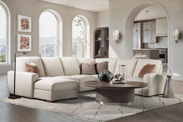 Hooker Furniture Optimus Five Seat Power Sectional with Recline Headrests and Performance Fabric SS925-5PC2-405-S