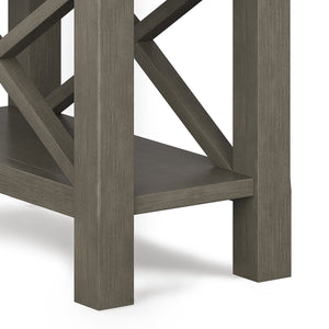 English Elm Kitchener Narrow Side Table - Handcrafted Farmhouse Grey With Storage For Small Spaces & Charm B136P159546