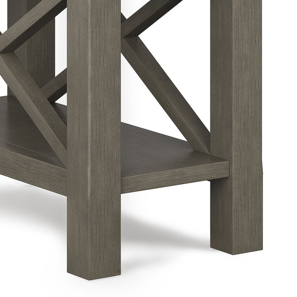 English Elm Kitchener Narrow Side Table - Handcrafted Farmhouse Grey With Storage For Small Spaces & Charm B136P159546