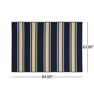 English Elm Christopher Knight Home® - MARINA Navy 5'3" x 7' Machine Woven Polypropylene Rug – Durable Loop Pile, 100% Polypropylene 65838.00