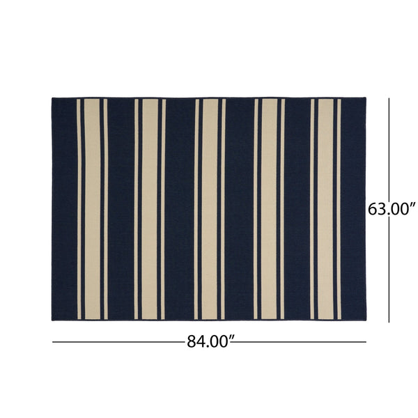 English Elm Christopher Knight Home® - MARINA Navy 5'3" x 7' Machine Woven Polypropylene Rug – Durable Loop Pile, 100% Polypropylene 65838.00