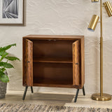 Christopher Knight Home® - Noble House - Harrington Mid-Century Modern Handcrafted Mango Wood Sideboard, Dark Brown