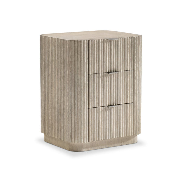 Bernhardt Bernhardt Lucerne Wire-brushed Oak Bedside Chest with Usb Charging and Soft-close Drawers 23.5" W x 19.75" D x 29" H 393229