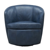 Parker House Parker Living Barolo - Vintage Navy Swivel Club Chair Vintage Navy Genuine Leather SBAR#912S-VGNV