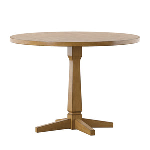 Homelegance By Top-Line Juliette Round Two-Tone Dining Table Oak Rubberwood