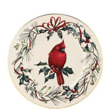 Lenox Winter Greetings Accent Plate Red & Green, IVORY PORCELAIN 6049753