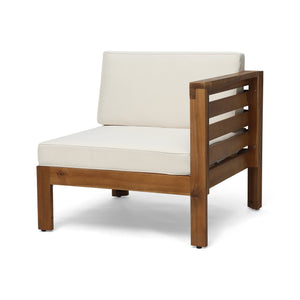 English Elm Cambridge Acacia Wood Outdoor L Shaped Sectional Sofa Set with Teak Finish Patio 63705.00BGE
