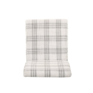 English Elm Christopher Knight Home® - DINING Chair with Plush Fabric Upholstery, Rubberwood Legs, Contemporary Minimalist Comfort and Style Grey Plaid 60162.00GRYPLD