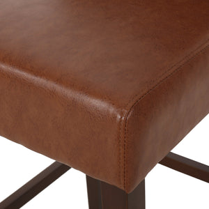 English Elm Christopher Knight Home® - BARSTOOL sleek PU upholstered counter stool with sturdy frame, ergonomic seat and modern minimalist design Light Brown 70678.00PUCOGN