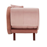 Homelegance By Top-Line Verbena Two-Tone Dark & Light Functional Chaise With 1 Pillow Pink Polyester