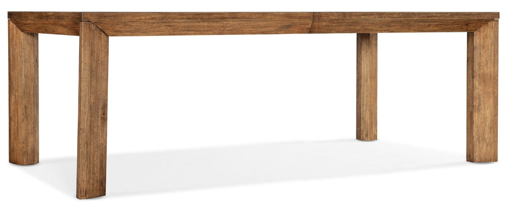 Hooker Furniture Big Sky Pecky Hickory Dining Table With 24" Leaf — Vintage Natural Parson’S Style, Rustic Durable Elegance 6700-75207-80