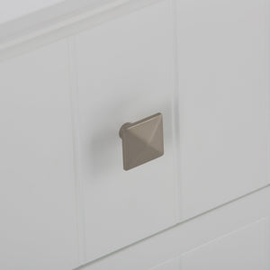 English Elm Acadian Four Drawer Floor Storage Cabinet - Stylish Pure White Design For Organized Living Spaces B136P158497