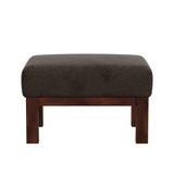 Homelegance By Top-Line Parcell Mission-Style Dark Oak Finish Wood Ottoman Dark Brown Wood