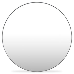 Bernhardt Bernhardt Brasea Round Steel Wall Mirror Tungsten Finish Mid-century Modern Decor 394334