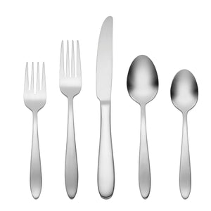 Lenox Oneida Mooncrest Satin 20 Piece Everyday Flatware Set Metallic, STAINLESS METAL 895998