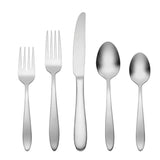 Oneida Mooncrest 20-Piece Satin Stainless Steel Flatware Set, Dishwasher Safe