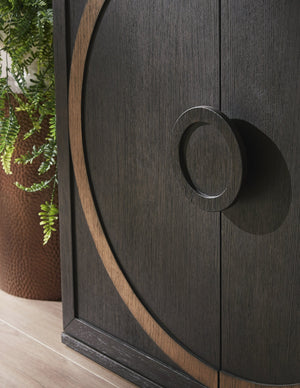 Pulaski Furniture 2-door Accent Chest With Adjustable Shelves & Elegant Design - Stylish Storage For Modern Spaces Black Quartered Oak Veneer P301795-pulaski