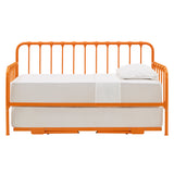 Homelegance By Top-Line Varden Metal Daybed with Lift-up Trundle Orange Metal