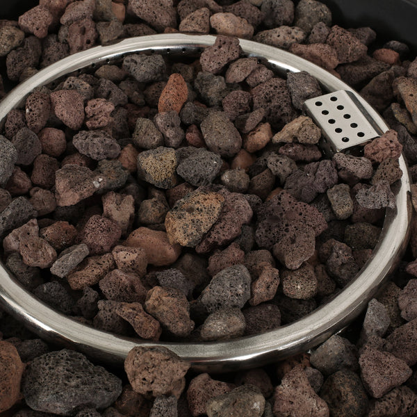 English Elm 32" Round Propane Fire Pit 40000 Btu Powder Coated Iron Outdoor Patio Centerpiece 67759.00CONRT-40K