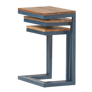 English Elm Christopher Knight Home® - NESTING Kacha Modern Industrial Firwood Nesting Tables Set of 3 — Sturdy Iron Frames, Antique Brown Finish, Space-Saving Design 57836.00