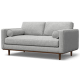 Hearth and Haven Luminae 72" Upholstered Sofa with 2 Bolster Pillows and 2 Loose Back Cushions B136P159963 Mist Grey