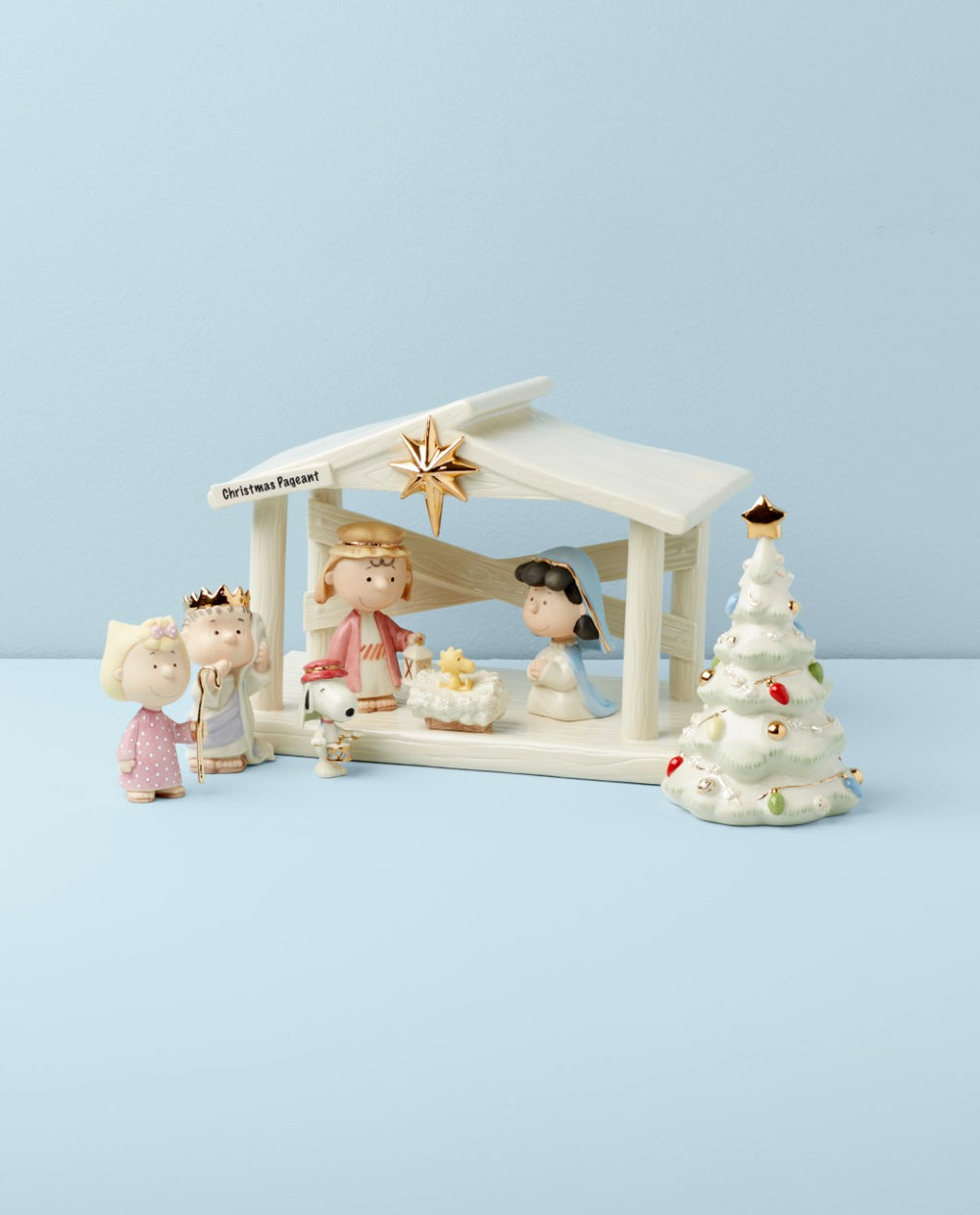 Lenox Peanuts The Christmas Pageant & Creche 8-Piece Set Multi, NO COLOR PORCELAIN 895265