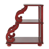 Homelegance By Top-Line Maude Scroll End Table Red Veneer