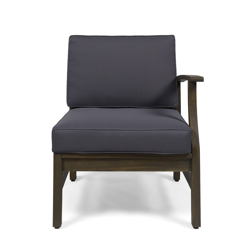 English Elm Perla Armless Accent Chair Tailored Low Profile Upholstered Seat for Living Room 58941.00RGDGRY
