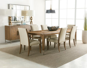 Hooker Furniture Chapman Sorrel Buffet With White Oak Veneers, Hand-Hammered Pewter Accents & Soft-Close Storage 6033-75900-85