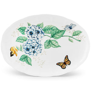 Lenox Butterfly Meadow 16" Oval Serving Platter Multi, WHITE PORCELAIN 6084289