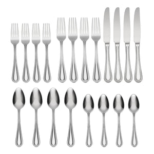 Lenox Oneida Countess 20 Piece Everyday Flatware Set, Service for 4 Metallic, STAINLESS METAL B014020AL20