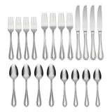 Lenox Oneida Countess 20 Piece Everyday Flatware Set, Service for 4 Metallic, STAINLESS METAL B014020AL20