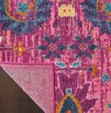 Nourison Passion PSN01 Machine Made Power-loomed No Border Indoor Only Bohemian Transitional Rug Fuchsia, Pink 100% Polypropylene 99446389695