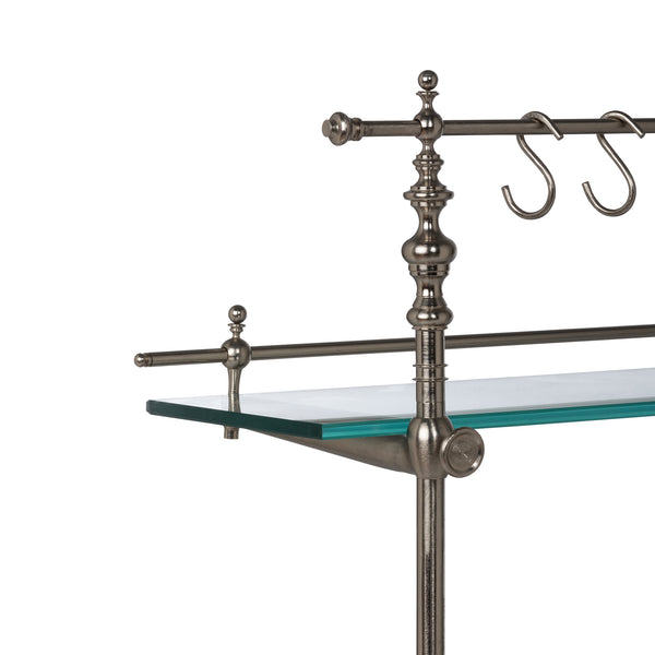Park Hill Black Marble and Iron Bistro Rack EAW20187