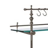 Park Hill Black Marble and Iron Bistro Rack EAW20187