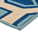 Christopher Knight Home® - Noble House - Elvina Indoor Geometric 8 X 11 Area Rug, Ivory and Blue