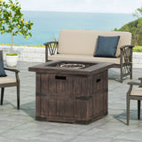 Christopher Knight Home® Noble House Andrew Square Fire Pit - 40,000 Btu Tank Inside