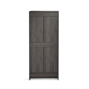 English Elm Christopher Knight Home® - DELANEY Rustic 2-Door Wardrobe Grey with Faux Wood Finish, 75" Tall Armoire for Organized Storage 71142.00
