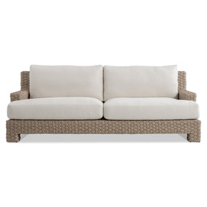 Bernhardt Bernhardt Trieste Outdoor Sofa With Deep-Weave Wicker, Plush Ergonomic Cushions, Uv-Resistant Finish - Made to Order O1417A