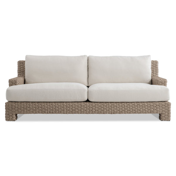 Bernhardt Bernhardt Trieste Outdoor Sofa With Deep-Weave Wicker, Plush Ergonomic Cushions, Uv-Resistant Finish - Made to Order O1417A