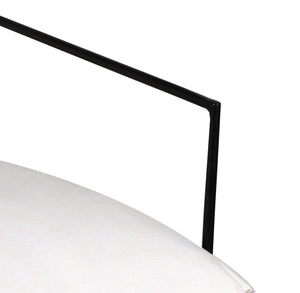 Porter Designs Porter Hagen Accent Chair - Stylish Black Iron Frame With Comfortable White Canvas Upholstery White Metal 01-108-06-8462