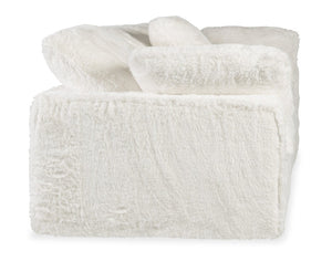 Hooker Furniture Barefoot Plush Two-Seat Sofa In Yakety Yak Natural Fabric — Modern Boxy Silhouette, Cozy Comfort 45.00 L x 125.00W x 24.75H SS410-3PC-410