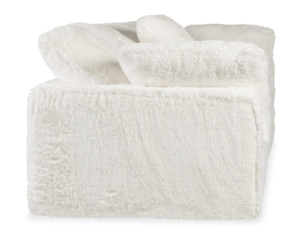 Hooker Furniture Barefoot Plush Two-Seat Sofa In Yakety Yak Natural Fabric — Modern Boxy Silhouette, Cozy Comfort 45.00 L x 125.00W x 24.75H SS410-3PC-410